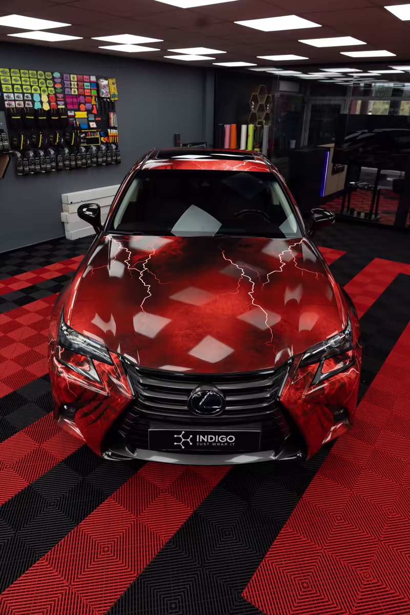 Оклейка Lexus в красный — фото 10