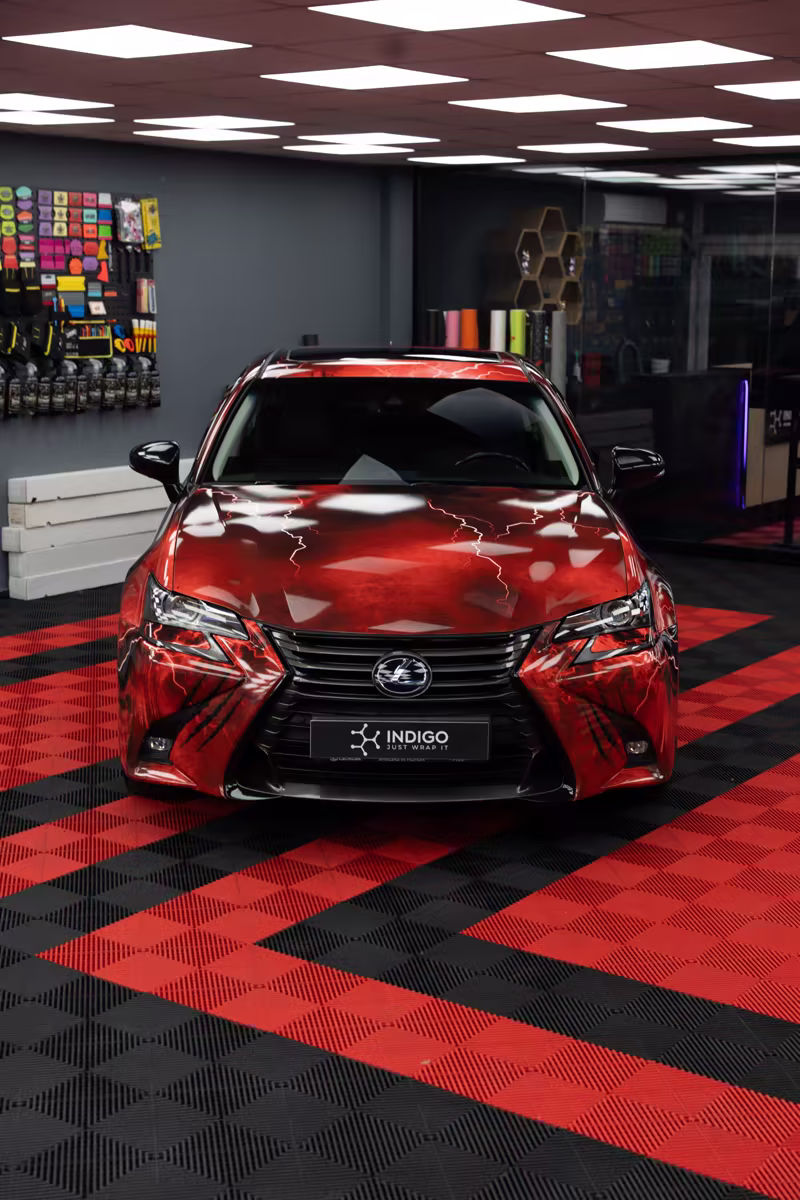Оклейка Lexus в красный — фото 6