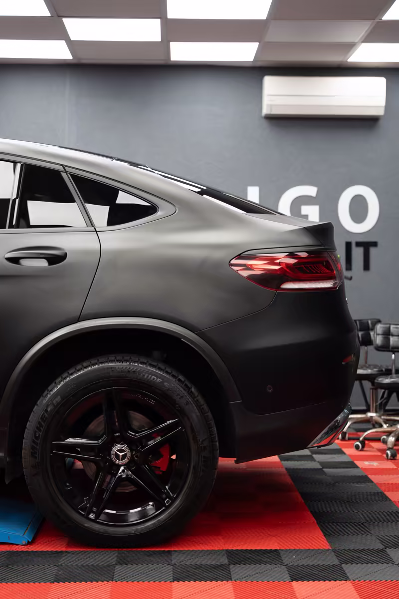 Оклейка Mercedes GLC в матовый чёрный — фото 8