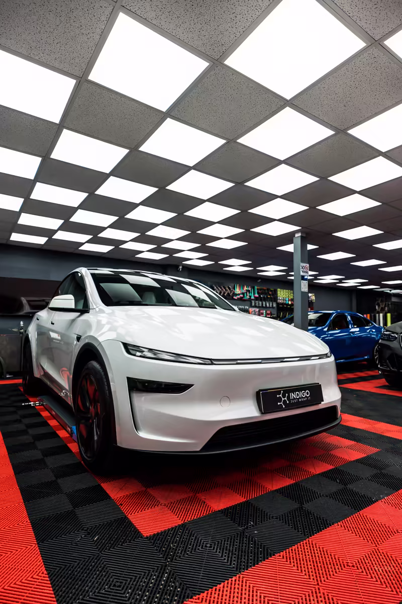 Прозрачная плёнка PPF на Tesla Model Y — фото 4